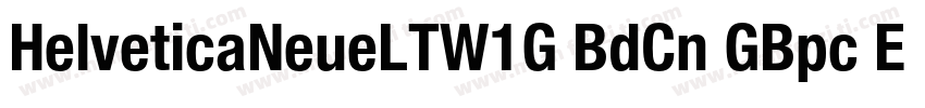 HelveticaNeueLTW1G BdCn GBpc EUC H字体转换